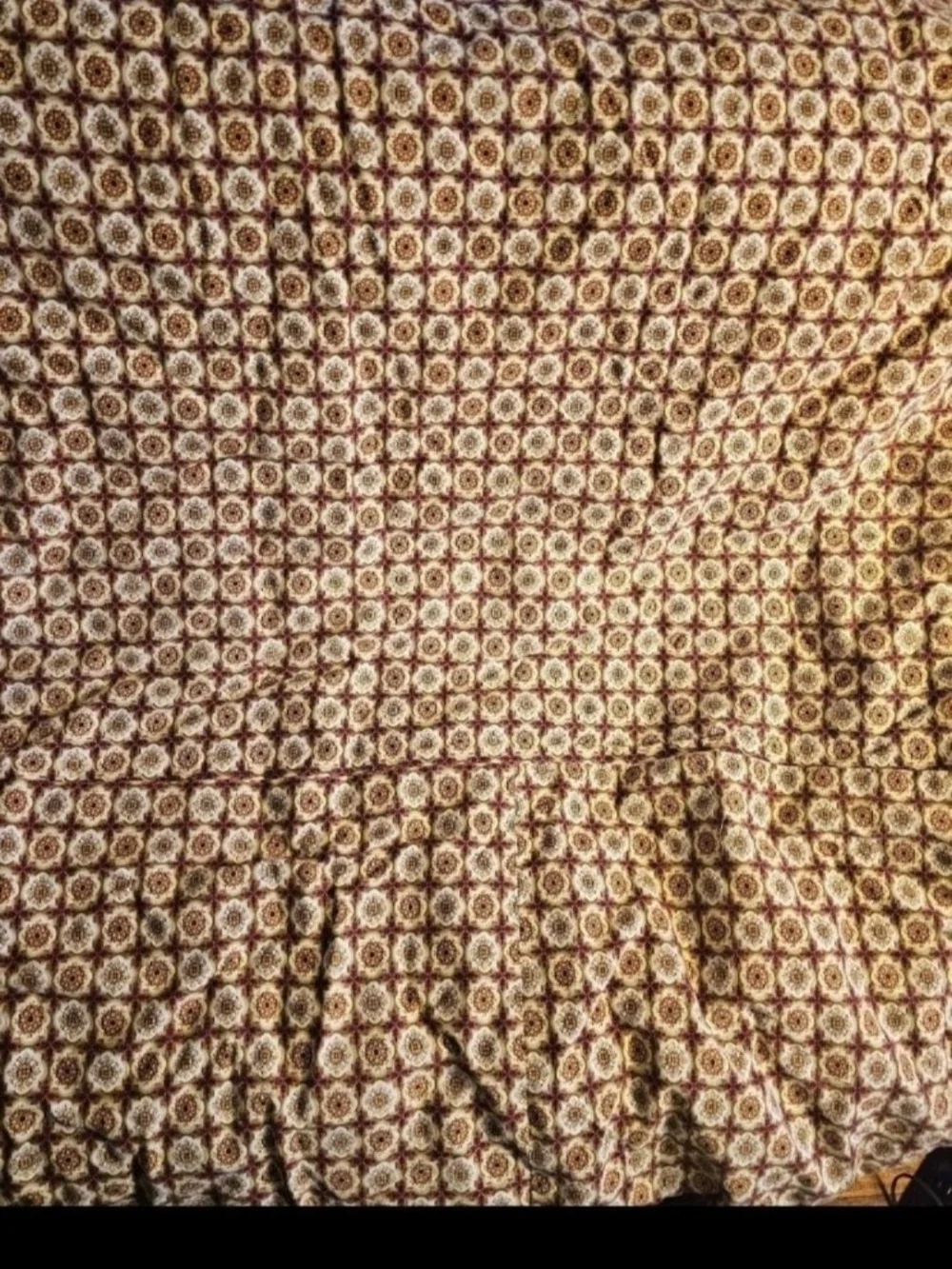 Vintage Handmade Crazy Quilt, Measures 72